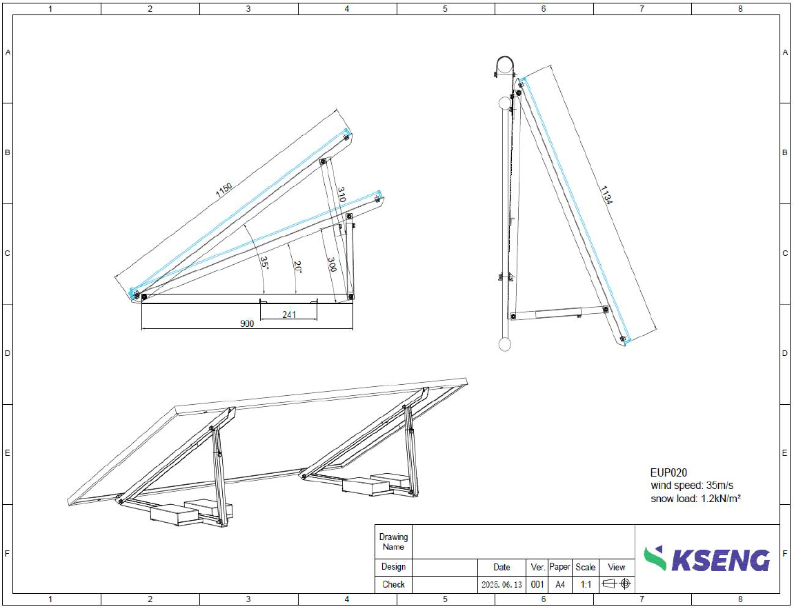 Balkonkraftwerk Halterung Geländer, Fassade und Flachdach Befestigung für 2 Solarmodule Halterung | Set | Neigungswinkel 10-30°