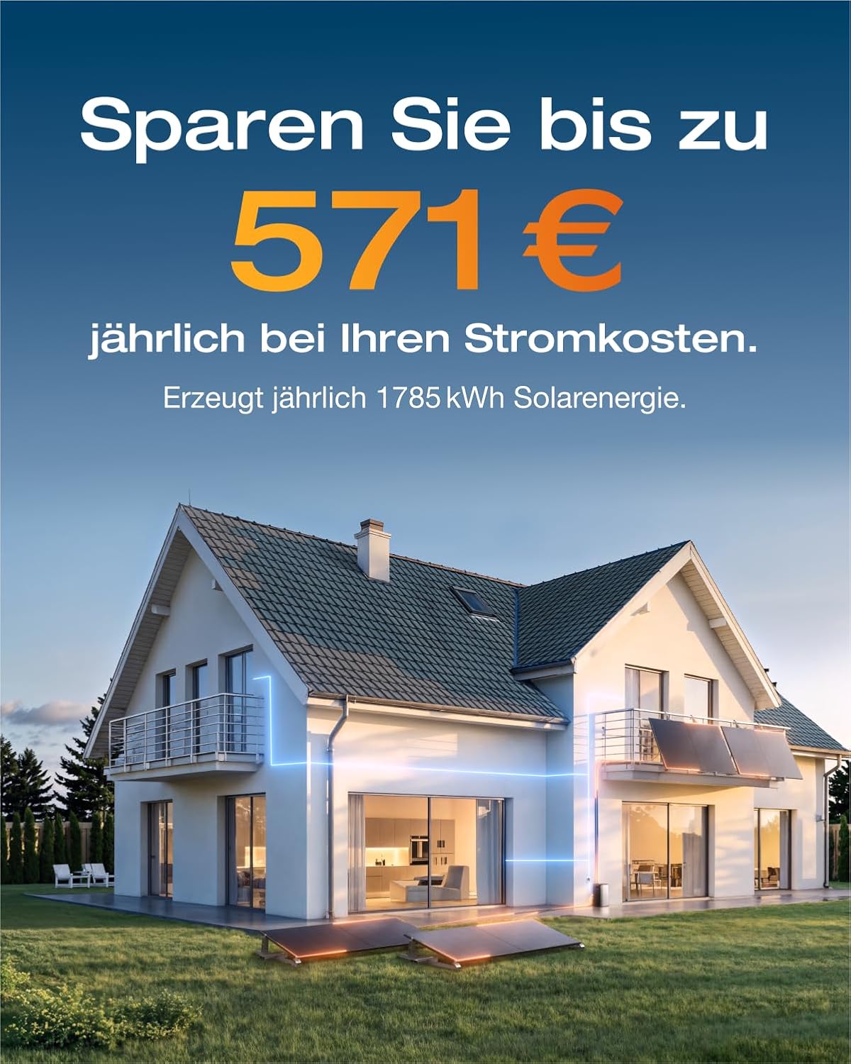 SOLARWAY Balkonkraftwerk 2000 Watt Ultra | EcoFlow STREAM Ultra 1920 Wh Batterie