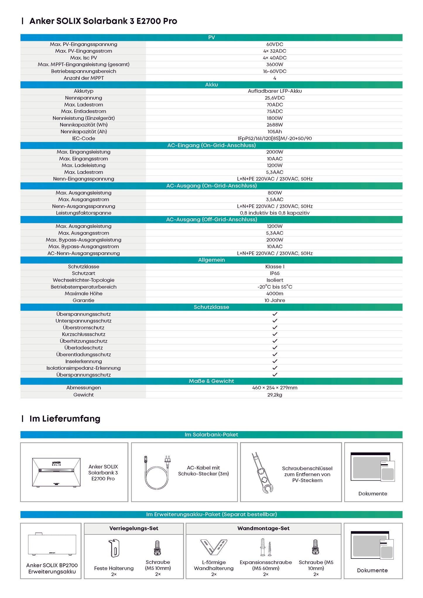 Anker SOLIX Solarbank 3 E2700 Pro | 2700 Wh Solar Batterie