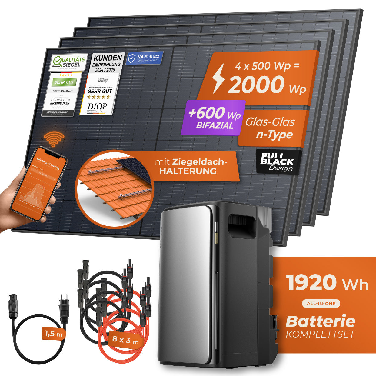 SPIEGEL-EXKLUSIV Balkonkraftwerk 2000 Watt Ultra | EcoFlow STREAM Ultra 1920 Wh Batterie