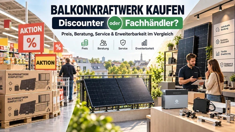 Balkonkraftwerk bei Lidl/Aldi vs. Fachhändler: Worauf kommt es an?