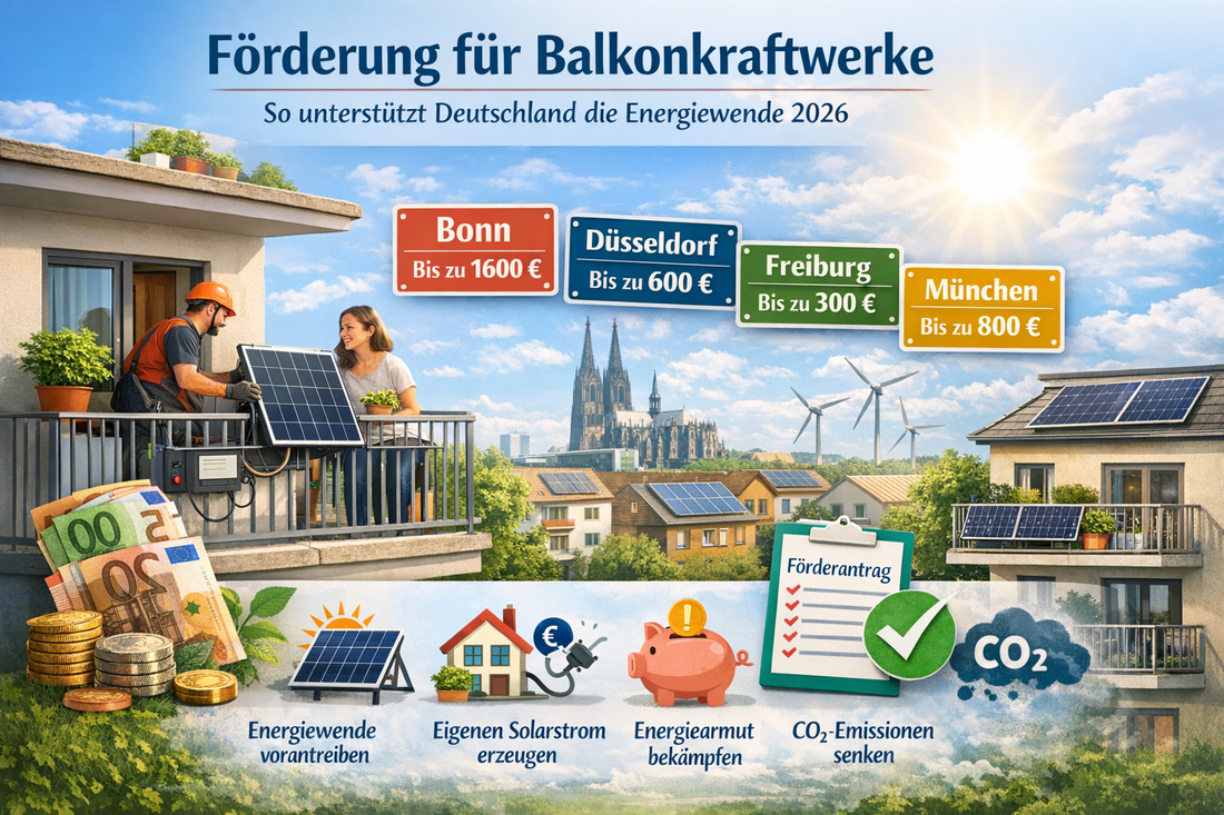 Förderung für Balkonkraftwerke – So unterstützt Deutschland die Energiewende 2026 - Solarway