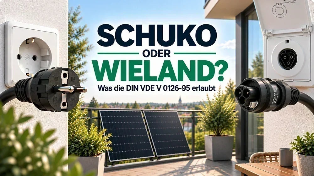 Schuko oder Wieland – Anschluss für Balkonkraftwerke nach DIN VDE V 0126-95