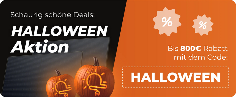 Halloween Deals bei Solarway mit reduzierten Balkonkraftwerken und Speichern