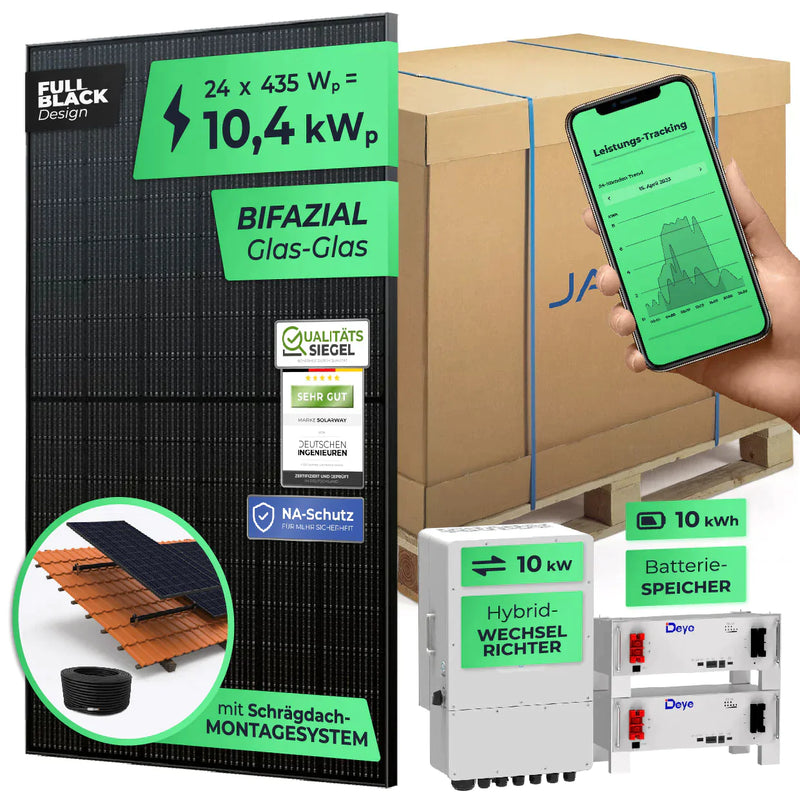 Solaranlagen-Komplettlösungen von Solarway mit Modulen, Wechselrichter und Speicher