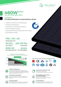 SOLARWAY Solaranlage Komplettset 6,9 kW | Deye 6 kW | Bifazial inkl. Montagesystem, App & WiFi