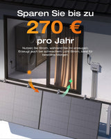 SOLARWAY Balkonkraftwerk 880 Watt | EcoFlow 600/800 Watt | Bifazial
