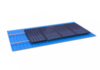 Solarway Balkonkraftwerk Stockschraube Halterung für Solarpanel | Blechdach, Holzdach, Welldach Befestigung für 2 Solarmodule vertikal Halterung Set | Schwarz