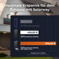 SOLARWAY Balkonkraftwerk 2000 Watt Pro | Anker SOLIX Solarbank 3 E2700 Pro + Erweiterung 5,4 kWh Speicher