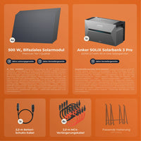 SOLARWAY Balkonkraftwerk 2000 Watt Pro | Anker SOLIX Solarbank 3 E2700 Pro 2,7 kWh Speicher