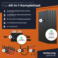 SOLARWAY Balkonkraftwerk 2000 Watt | Envertech 800 Watt