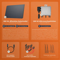 SOLARWAY Balkonkraftwerk 1000 Watt | Deye 800 Watt