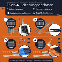 SOLARWAY Balkonkraftwerk 2000 Watt Pro | Anker SOLIX Solarbank 3 E2700 Pro + Erweiterung 5,4 kWh Speicher