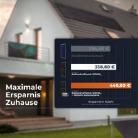 SOLARWAY Balkonkraftwerk Erweiterungsset 1000 Watt | Anker SOLIX Solarbank 2 E1600 AC 3,2 kWh Speicher