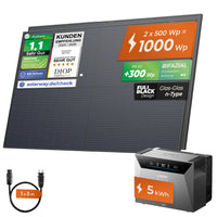 SOLARWAY Balkonkraftwerk 1000 Watt | Anker SOLIX Solarbank 4 Pro