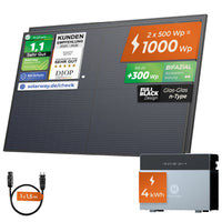 SOLARWAY Balkonkraftwerk 1000 Watt | Hoymiles HiBattery 4020 X - Solarway