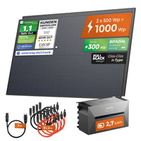 SOLARWAY Balkonkraftwerk 1000 Watt | Anker SOLIX Solarbank 3 E2700 Pro 2,7 kWh Speicher - Solarway