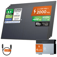 SOLARWAY Balkonkraftwerk 2000 Watt | Hoymiles HiBattery 4020 X