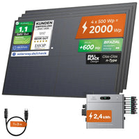 SOLARWAY Balkonkraftwerk 2000 Watt mit Zendure SolarFlow 2400 Pro