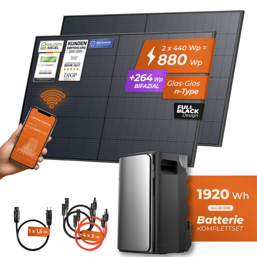 SPIEGEL-EXKLUSIV Balkonkraftwerk 880 Watt Max | EcoFlow STREAM Max 1920 Wh Batterie - Solarway