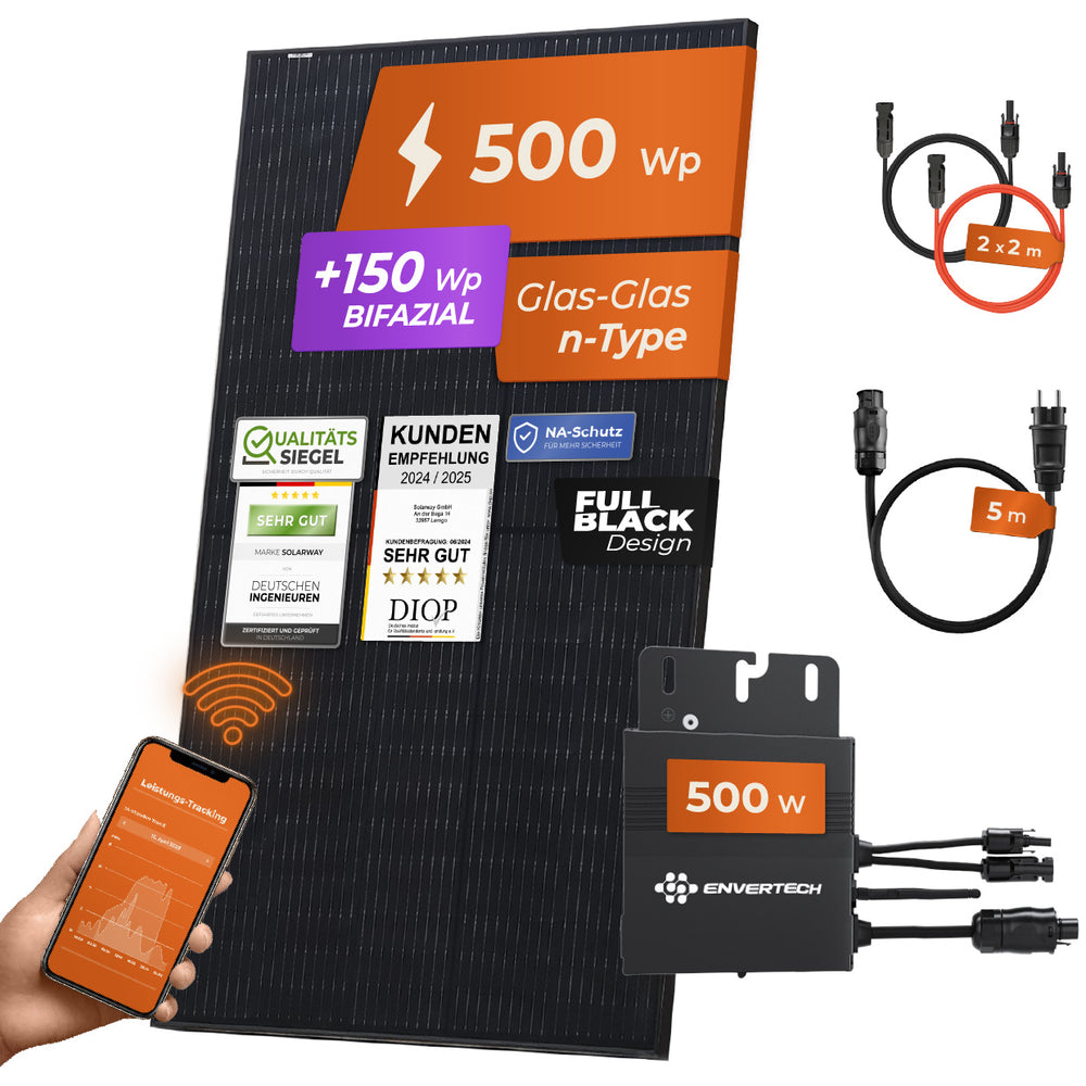 SOLARWAY Balkonkraftwerk 500 Watt | Envertech 500 Watt
