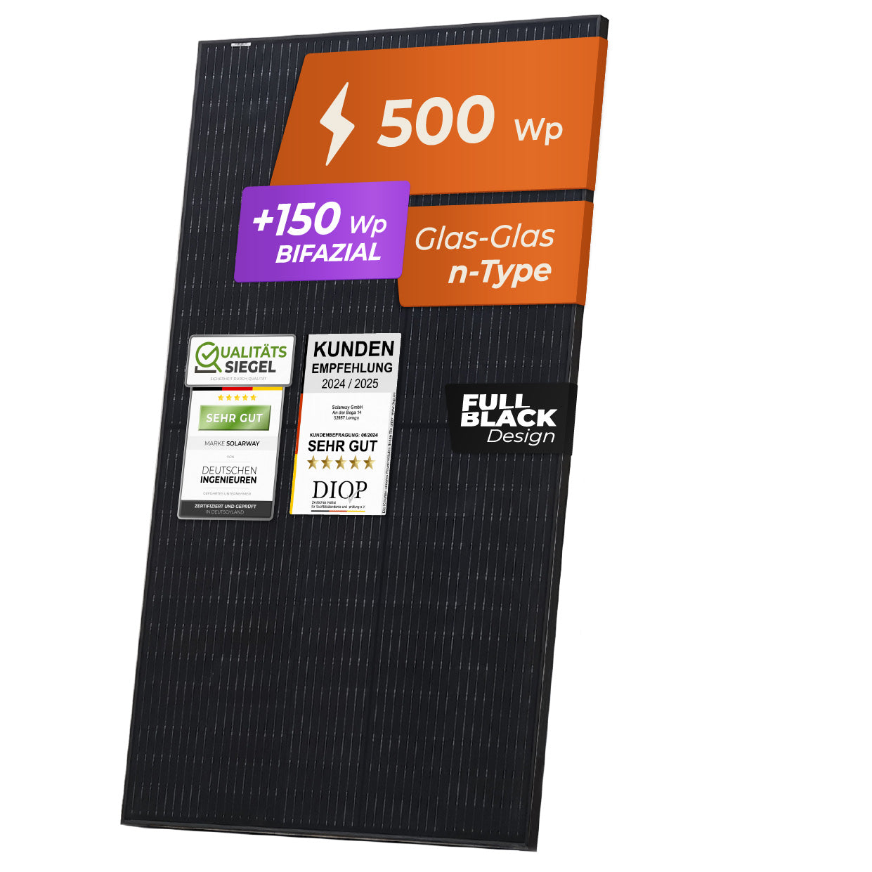 JA Solar 500W Solarpanel | ab 113€/Modul | Bifazial – Glas/Glas – n-Type