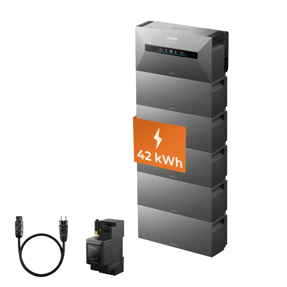 Anker SOLIX Solarbank MAX AC + 5x Erweiterungsbatterie BP7000 inkl. Anker Smart Meter Gen 2