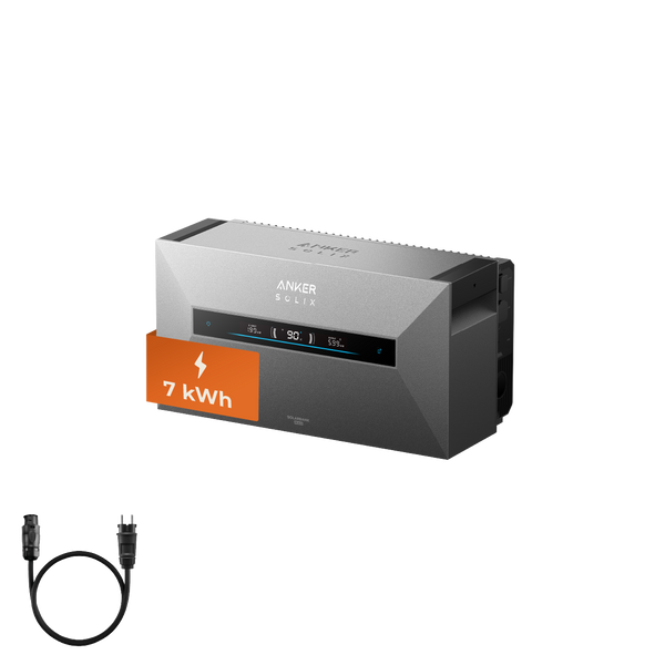 Anker SOLIX Solarbank MAX AC mit 7 kWh Speicher und Anschlusskabel