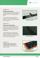 Solarway Balkonkraftwerk Ziegeldach Halterung für Solarpanel | Ziegeldach Befestigung für 2 Solarmodule vertikal Halterung Set | Schwarz