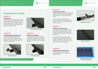 Solarway Balkonkraftwerk Stockschraube Halterung für Solarpanel | Blechdach, Holzdach, Welldach Befestigung für 2 Solarmodule vertikal Halterung Set | Schwarz
