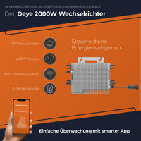 SOLARWAY Balkonkraftwerk 2000 Watt Pro | Marstek VENUS E 5120 Wh All-In-One Speicher | DEYE 2000W WIFI Wechselrichter Smart PV Anlage