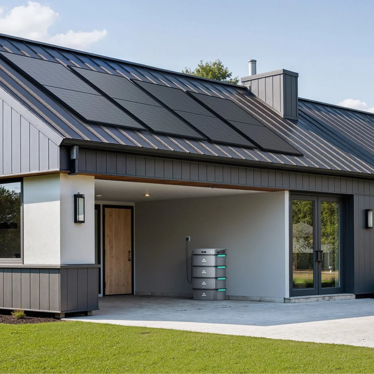 Zendure SolarFlow 2400 AC an der Hausfassade installiert