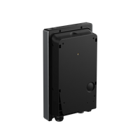 Anker SOLIX V1 Wallbox schräg von hinten, Montageplatte mit Kabeldurchführung und seitlichen Kühlrippen