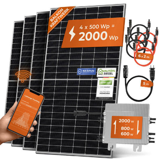 DEWIN Solar-Mikro-Wechselrichter, MPPT-Wechselrichter mit Netzanschluss, reiner  Sinus-Wechselrichter für Solarpanel-Balkonkraftwerke (180 W)
