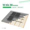 Sets fuer 10 bis 36 Module, 25 Jahre Gewaehrleistung, Click-und-Lock, schwarz eloxiert