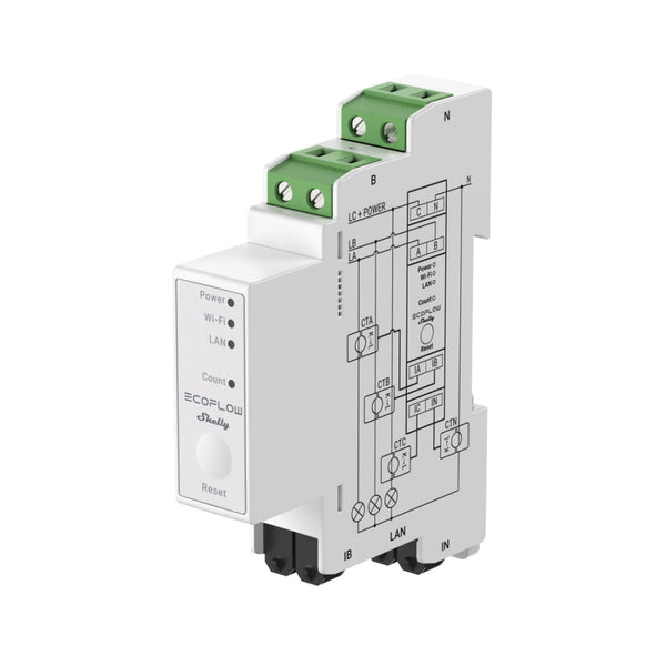 EcoFlow x Shelly Smart Meter EF-OS-SM003-SMSHEL zur präzisen Stromverbrauchsmessung