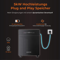 SOLARWAY Balkonkraftwerk 2000 Watt Pro | Marstek VENUS E 5120 Wh All-In-One Speicher | DEYE 2000W WIFI Wechselrichter Smart PV Anlage
