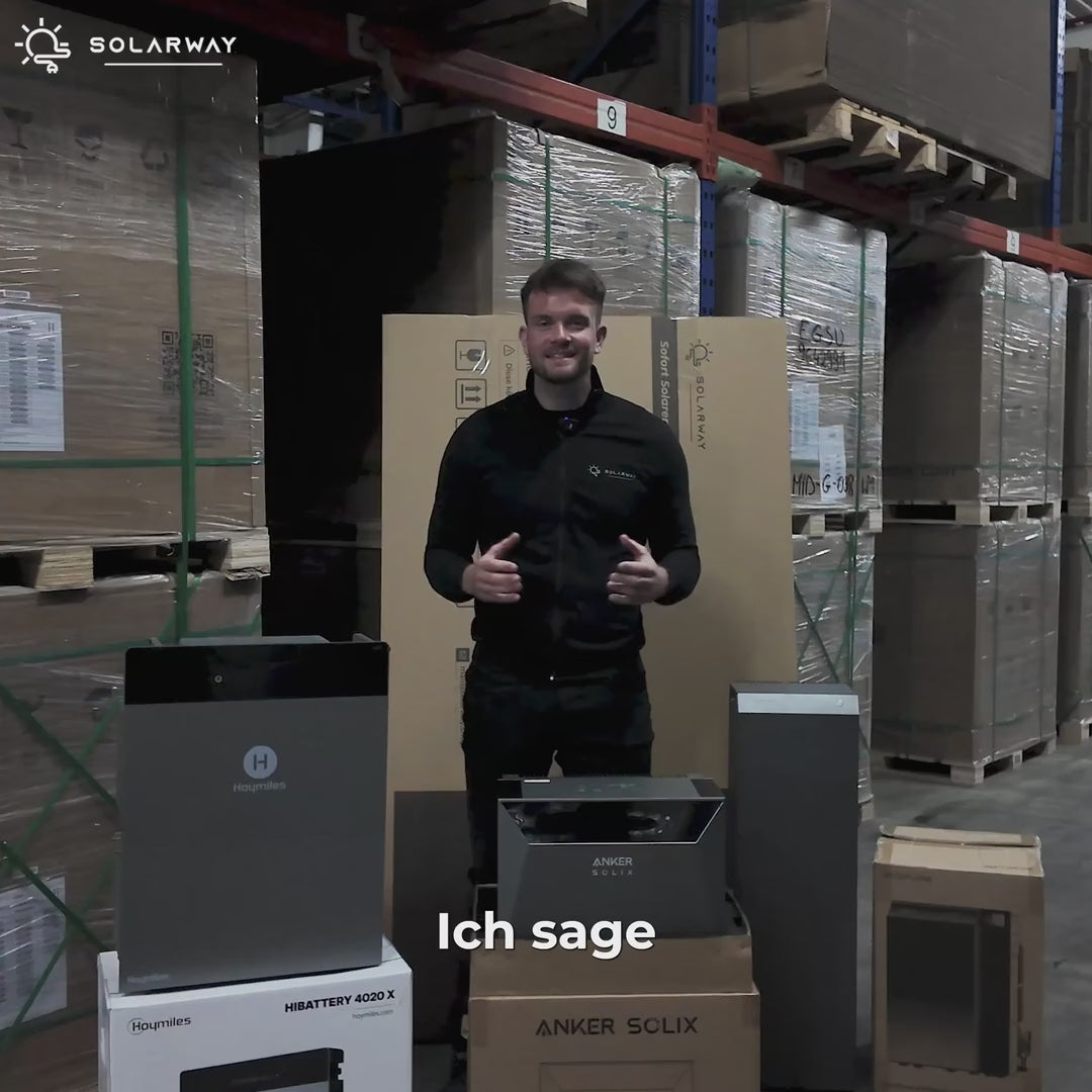 Solarway Gründer stellt im Lager verschiedene Batteriespeicher vor (Hoymiles, Anker SOLIX, EcoFlow STREAM 5000) – Produktvideo