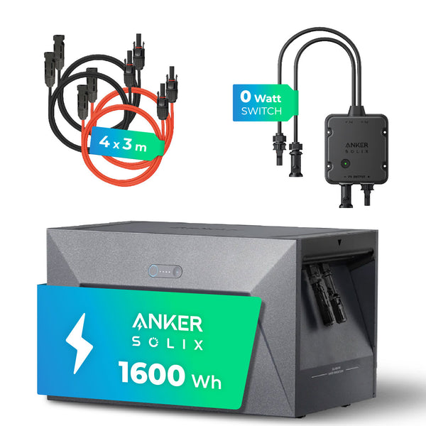 Anker SOLIX Solarbank E1600 Balkonkraftwerk Speicher | 1,6 kWh Batterie Komplettset - Solarway