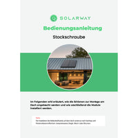 Montageanleitung Solarway Stockschrauben-Montageset – Titelseite: Bedienungsanleitung Stockschraube