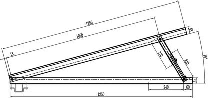 Montagepaket Balkonkraftwerk Halterung für 1 Modul | Balkon, Flachdach/Boden oder Wand | geeignet für alle gängigen Solarmodule